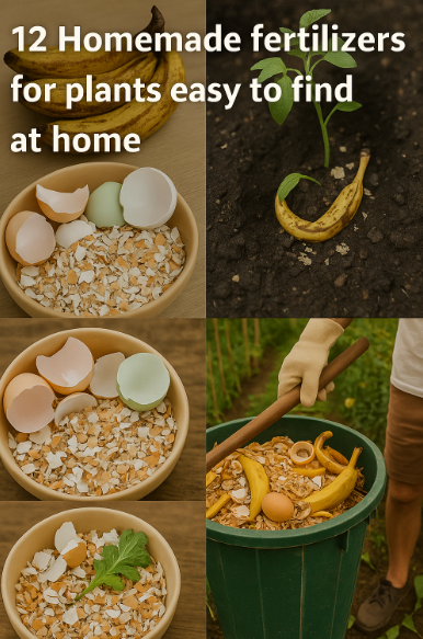 12 Homemade fertilizers for plants easy to find at home