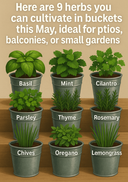 9 herbs you can cultivate in buckets this May