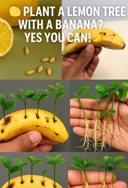 Plant a lemon tree with a banana