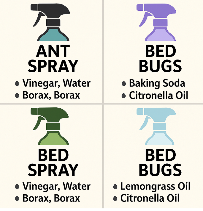 Here’s a guide on how to make the four natural pest control sprays at home