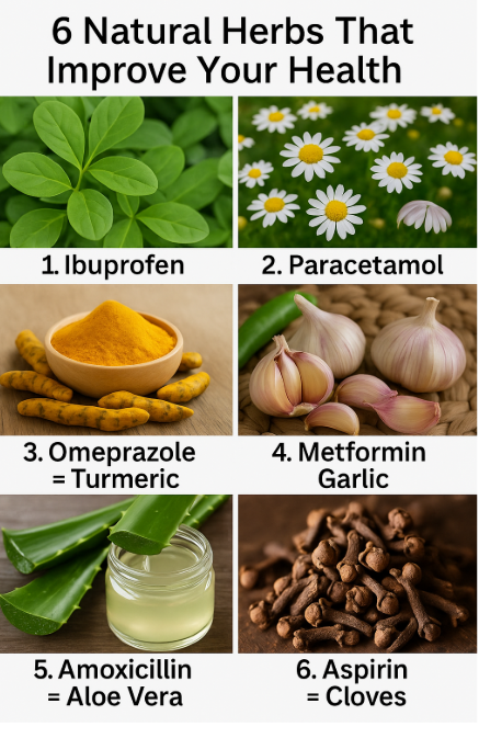 6 Natural Herbs That Improve Your Health
