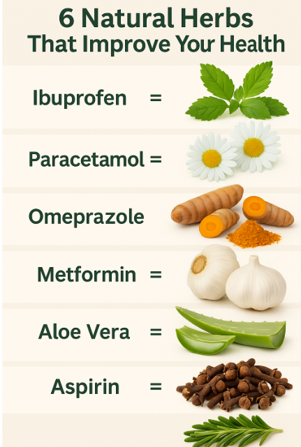 6 Natural Herbs That Improve Your Health
