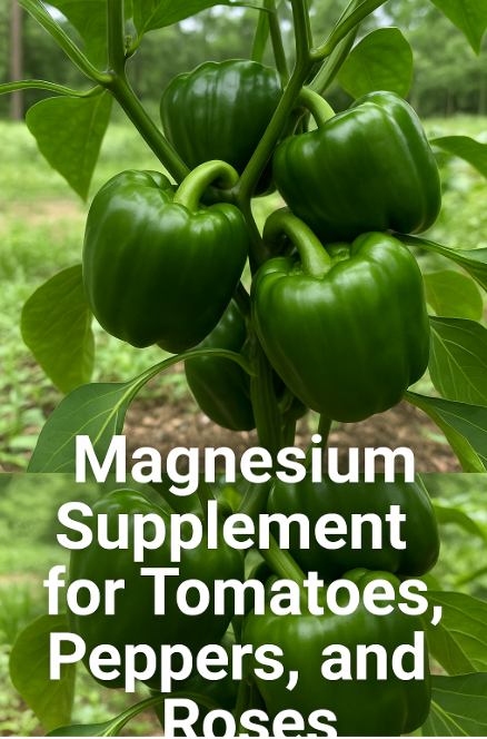 Magnesium supplement for tomatoes, peppers, and roses