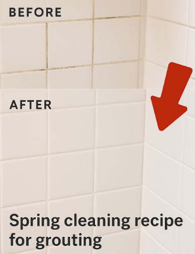 Spring cleaning recipe for grouting
