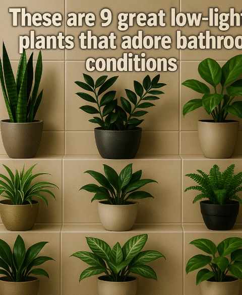 These are 9 great low-light plants that adore bathroom conditions
