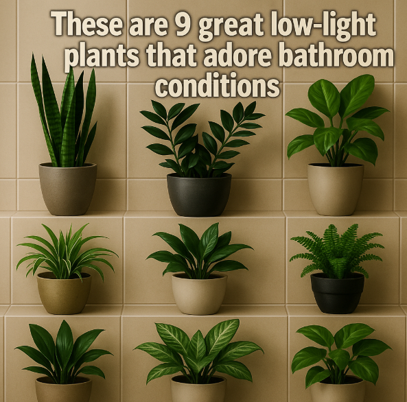 These are 9 great low-light plants that adore bathroom conditions