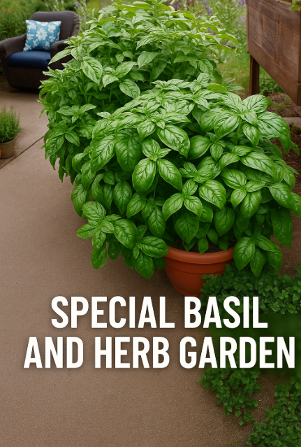 This is my basil and herb garden